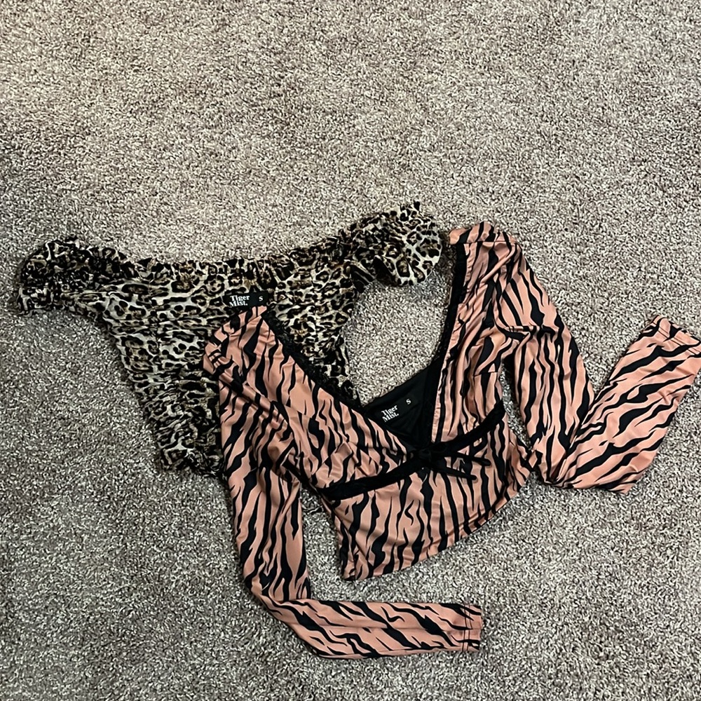 2 Unique Size Small Animal Print Blouses! *Great Condition + Quality*